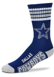 Dallas Cowboys Blue 4 Stripe Deuce Youth Crew Socks