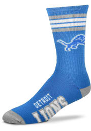 Detroit Lions Blue 4 Stripe Deuce Youth Crew Socks