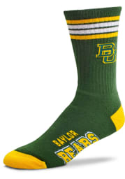 Baylor Bears Green 4 Stripe Deuce Youth Crew Socks