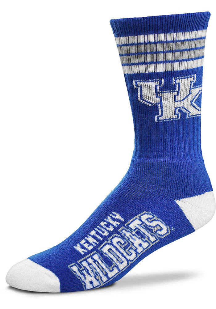 Kentucky Wildcats Blue 4 Stripe Deuce Youth Crew Socks