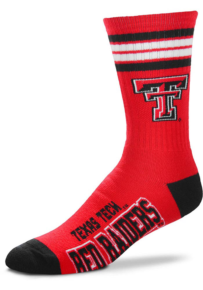 Texas Tech Red Raiders Red 4 Stripe Deuce Youth Crew Socks