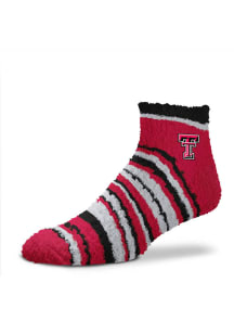 Texas Tech Red Raiders Muchas Rayas Fuzzy Womens Quarter Socks