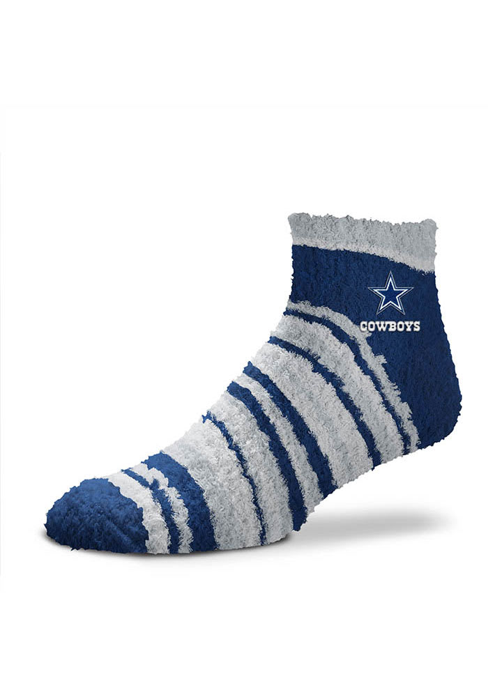 Dallas Cowboys Muchas Rayas Fuzzy Womens Quarter Socks