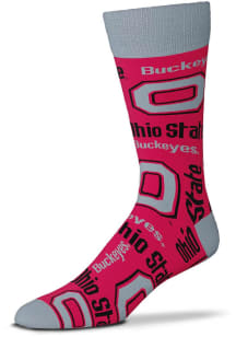 Wall to Wall Ohio State Buckeyes Mens Dress Socks - Red