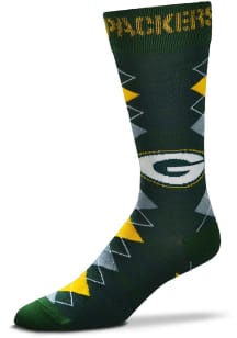 Green Bay Packers Fan Nation Mens Argyle Socks