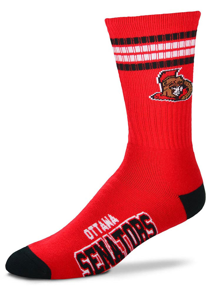 Ottawa Senators 4 Stripe Deuce Mens Crew Socks