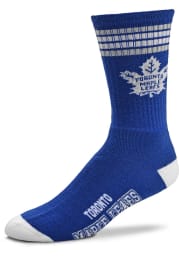 Toronto Maple Leafs 4 Stripe Deuce Mens Crew Socks