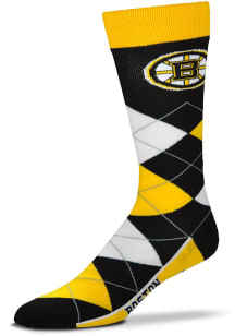 Boston Bruins Team Logo Mens Argyle Socks
