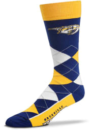 Nashville Predators Team Logo Mens Argyle Socks