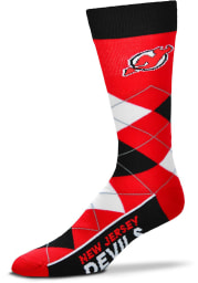 New Jersey Devils Team Logo Mens Argyle Socks