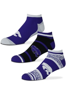 K-State Wildcats Cash 3 Pack Mens No Show Socks