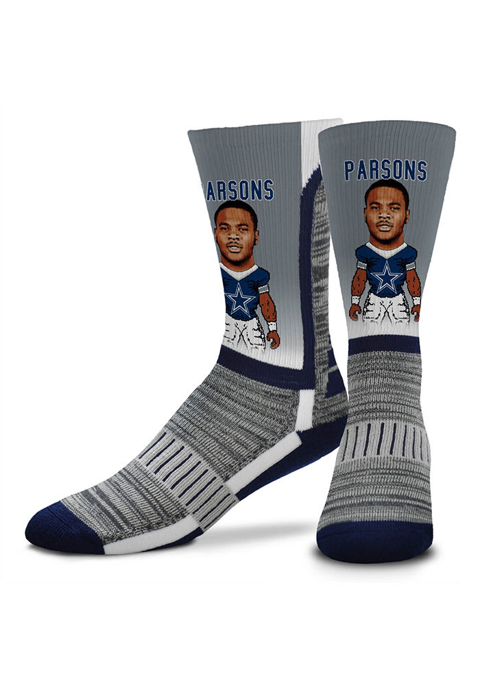 for Bare Feet Kids' Dallas Cowboys Micah Parsons 11 Record Breaker Crew Socks - Pro Licensed Novelty at Academy Sports