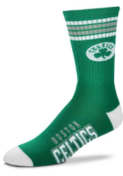 Boston Celtics 4 Stripe Duece Mens Crew Socks