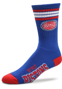 Detroit Pistons 4 Stripe Duece Mens Crew Socks