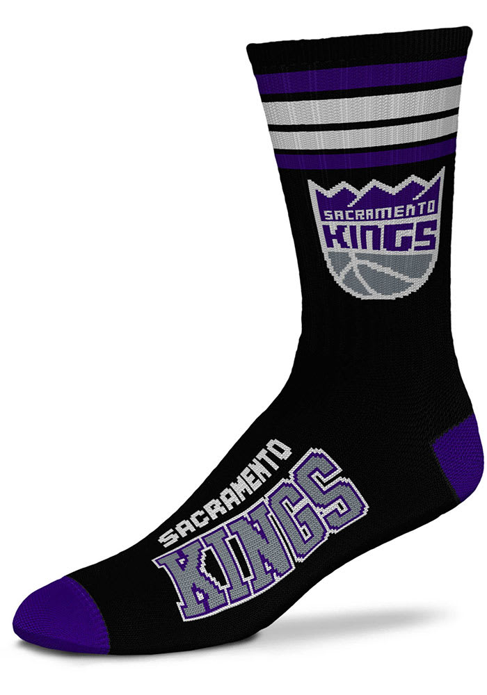 Sacramento Kings 4 Stripe Duece Mens Crew Socks