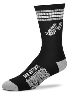 San Antonio Spurs 4 Stripe Duece Mens Crew Socks