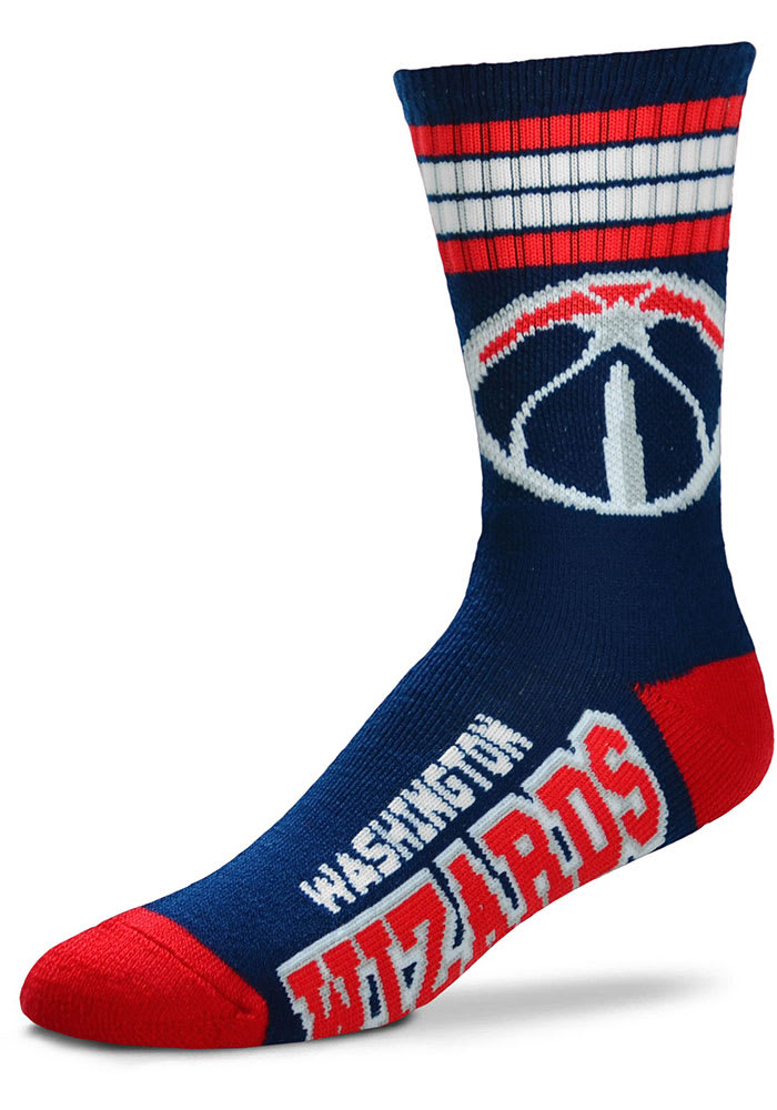 Washington Wizards 4 Stripe Duece Mens Crew Socks