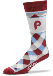 Philadelphia Phillies Diamond Stripe Mens Argyle Socks