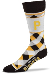 Pittsburgh Pirates Diamond Stripe Mens Argyle Socks