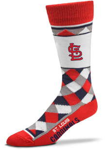 St Louis Cardinals Diamond Stripe Mens Argyle Socks