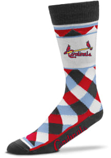 St Louis Cardinals Diamond Stripe Mens Argyle Socks