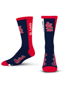 St Louis Cardinals Bar Stripe Mens Crew Socks