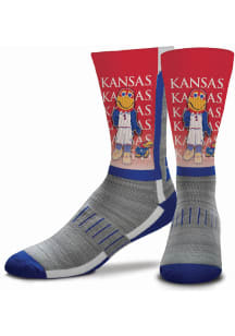 Kansas Jayhawks Mascot Mens Crew Socks