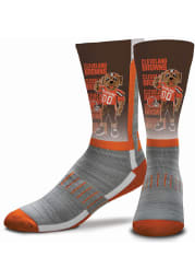 Cleveland Browns Mascot Mens Crew Socks