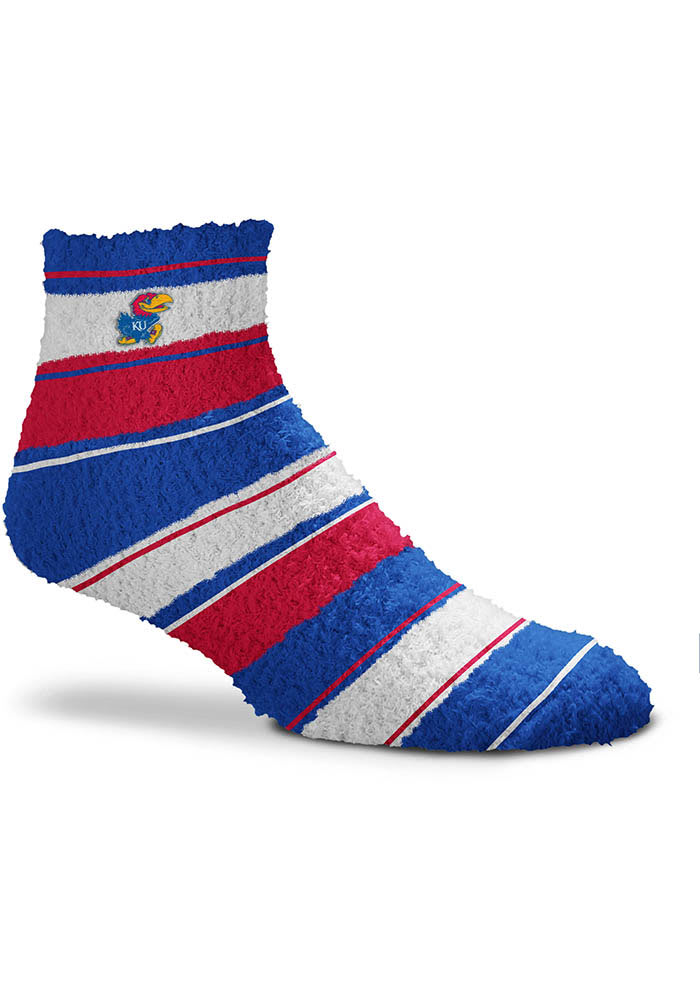 Kansas Jayhawks Skip Stripe Womens Quarter Socks