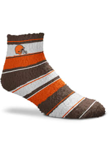 Cleveland Browns Skip Stripe Womens Quarter Socks