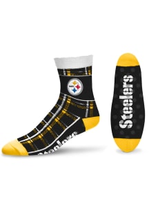 Pittsburgh Steelers Tartan Plaid Womens Quarter Socks
