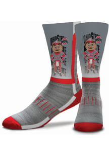 Ohio State Buckeyes Red Mascot Youth Crew Socks
