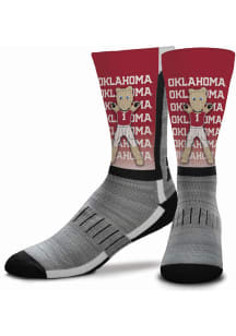 Oklahoma Sooners Red Mascot Youth Crew Socks