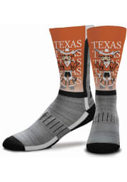 Texas Longhorns Burnt Orange Mascot Youth Crew Socks