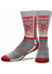 KC Wolf For Barefeet Originals Kansas City Chiefs Red Mascot Youth Crew Socks