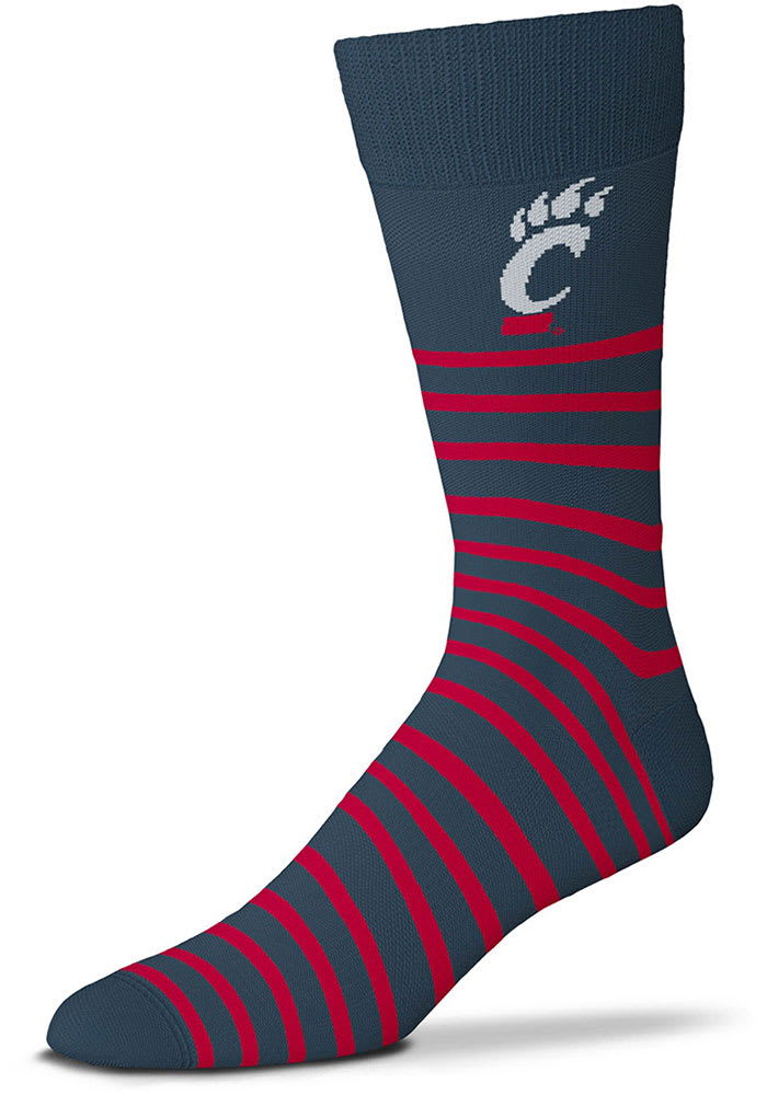 Cincinnati Bearcats Thin Stripes Mens Dress Socks