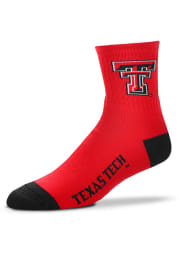 Texas Tech Red Raiders Team Color Logo Name Mens Quarter Socks