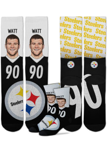 TJ Watt Pittsburgh Steelers Champ Mens Crew Socks