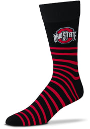 Ohio State Buckeyes Thin Stripes Mens Dress Socks