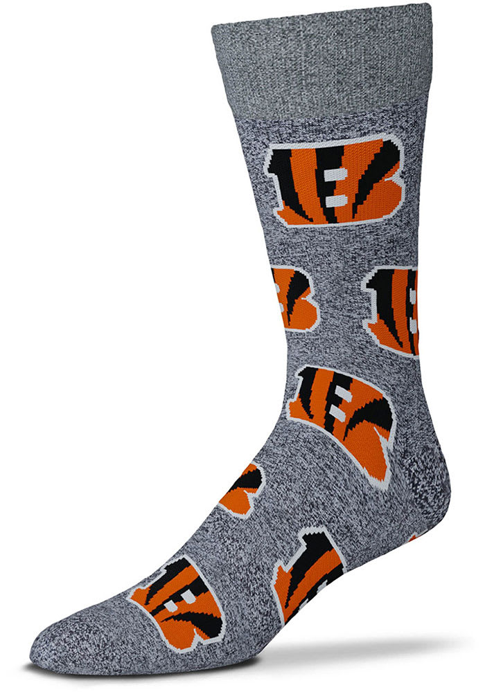 Cincinnati Bengals Logo All Over Mens Dress Socks