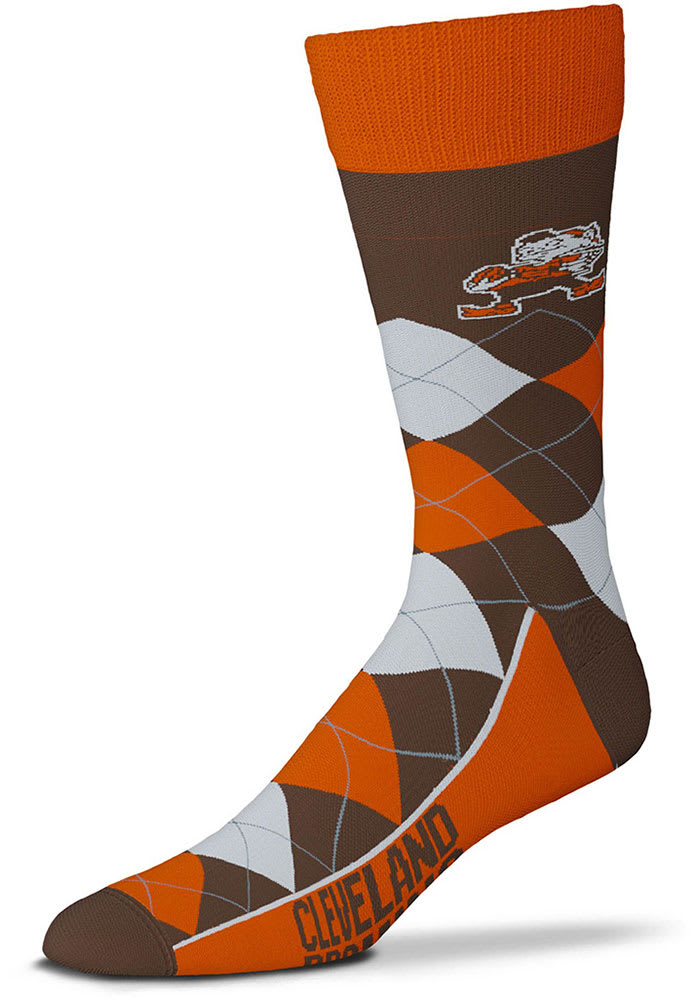 Cleveland Browns Argyle Lineup Mens Argyle Socks