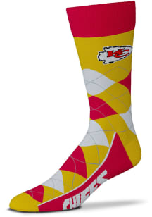 Kansas City Chiefs Argyle Lineup Custom Mens Argyle Socks