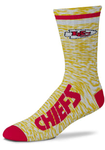 Kansas City Chiefs Two Stripe Mens Quarter Socks