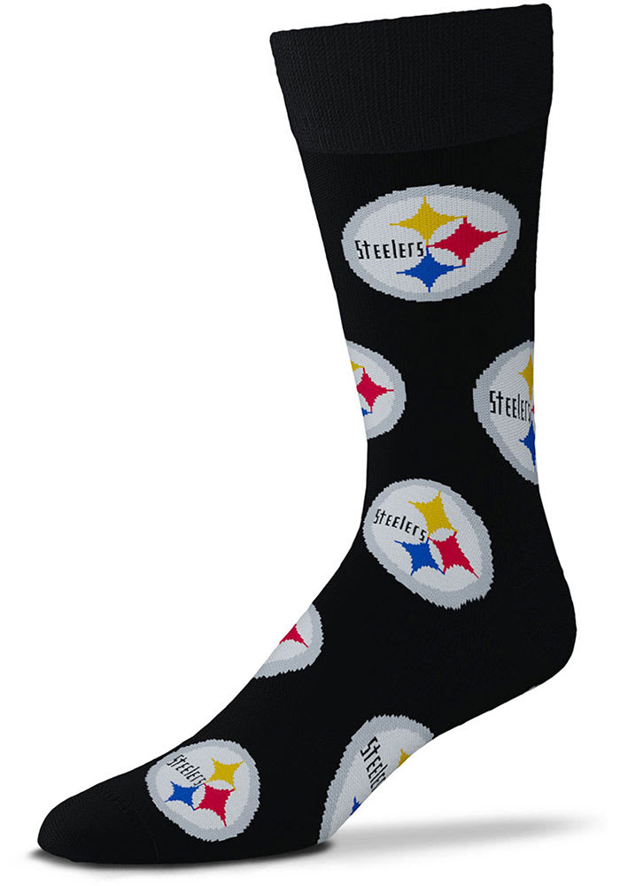 Pittsburgh Steelers Logo All Over Mens Dress Socks