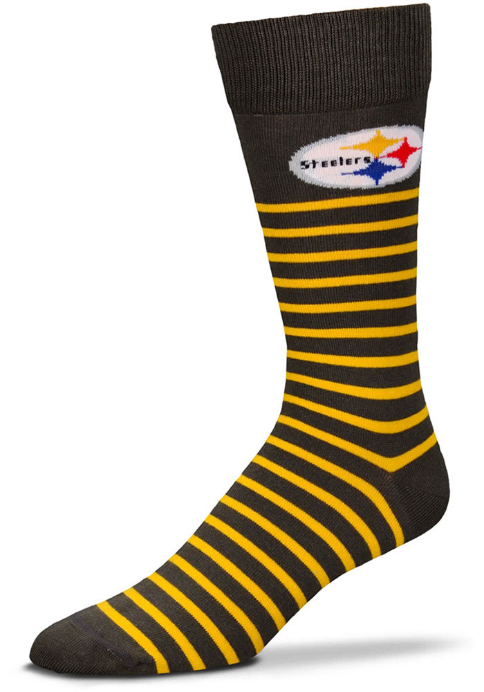 Pittsburgh Steelers Thin Stripes Custom Mens Dress Socks