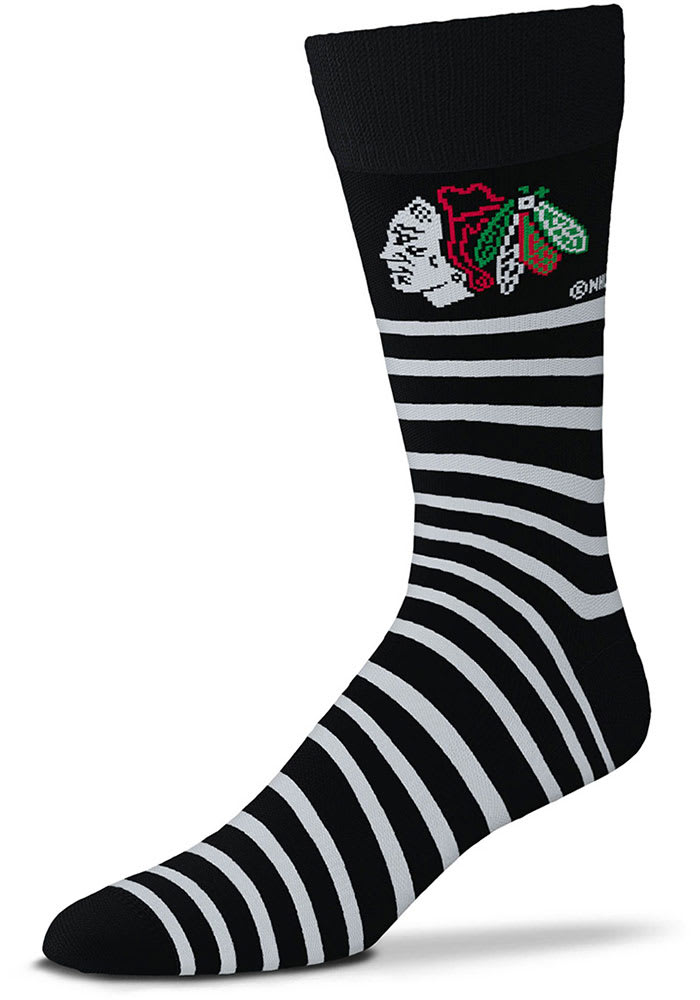 Chicago Blackhawks Thin Stripes Mens Dress Socks