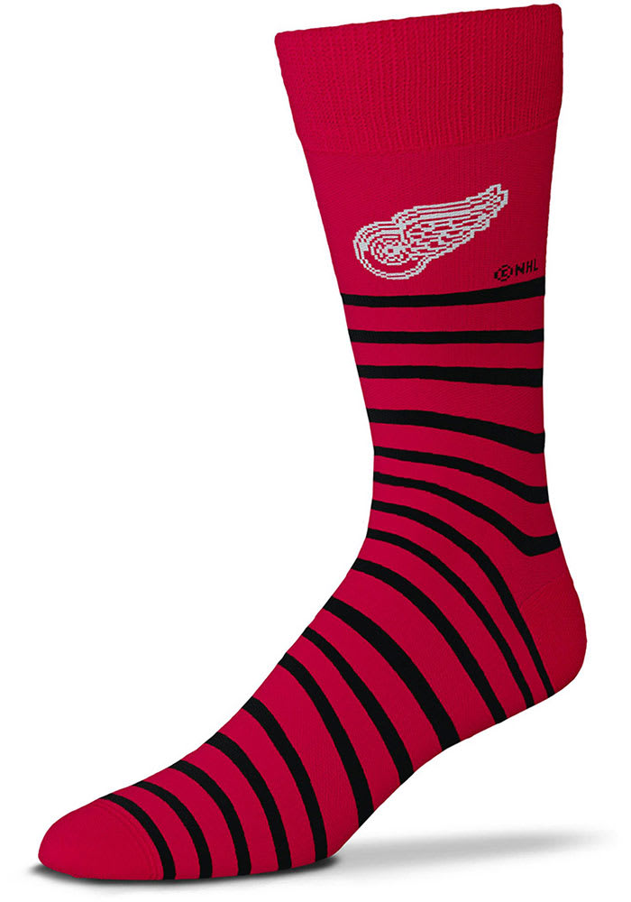 Detroit Red Wings Thin Stripes Mens Dress Socks