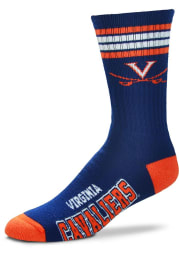Virginia Cavaliers 4 Stripe Deuce Mens Crew Socks