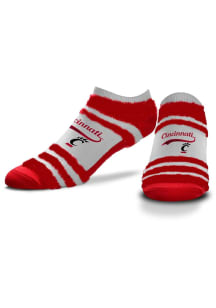 Cincinnati Bearcats DST Block Stripe Womens No Show Socks