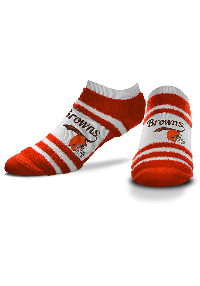 Cleveland Browns DST Block Stripe Womens No Show Socks